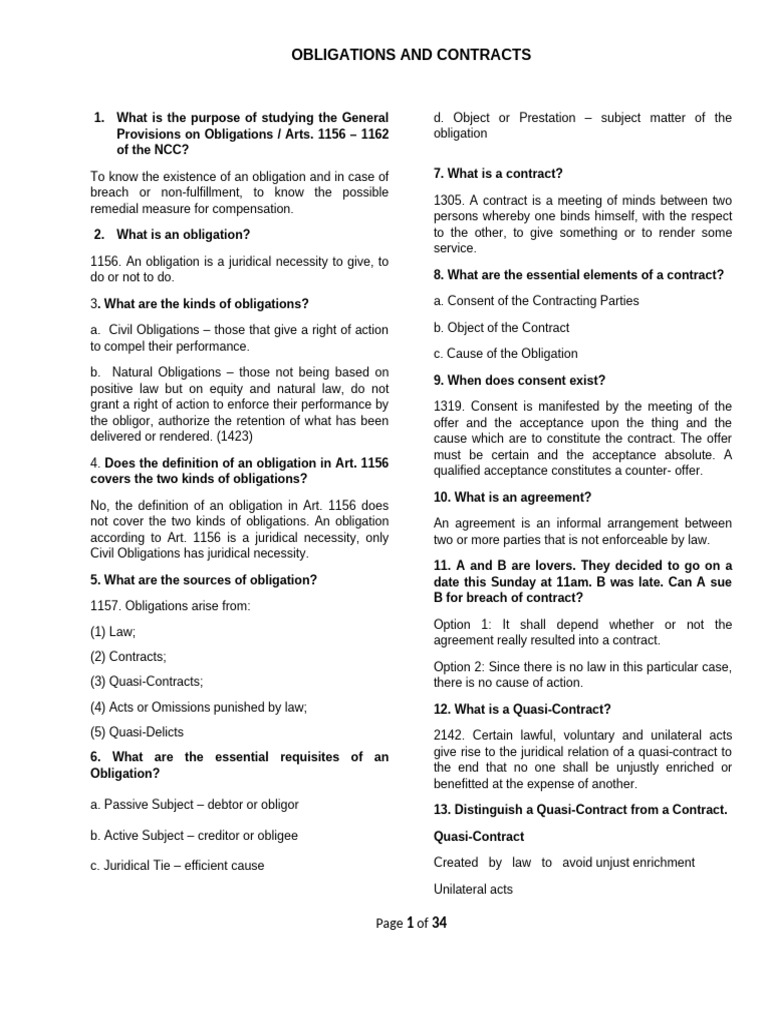 Paras Oblicon Preparatory Notes | PDF | Crimes | Crime & Violence