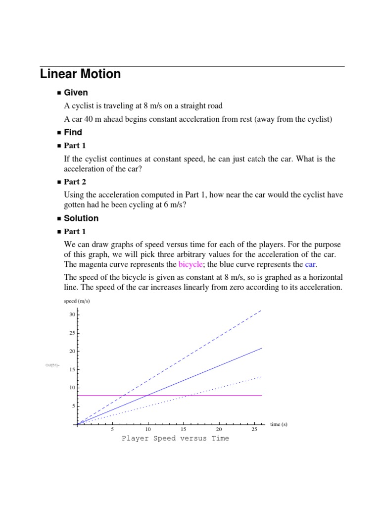 Linear Motion PDF Quadratic Equation Equations