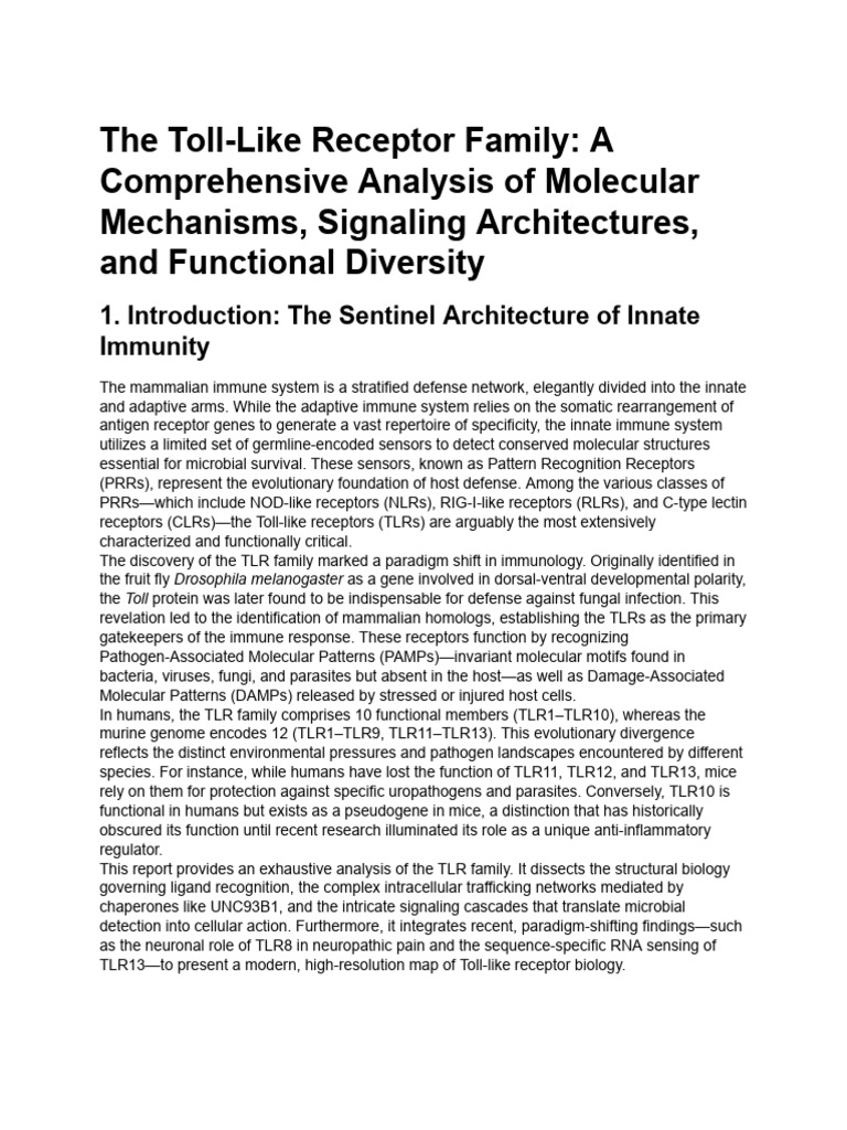 Toll-Like Receptors - Function and Action | PDF | Toll Like Receptor ...