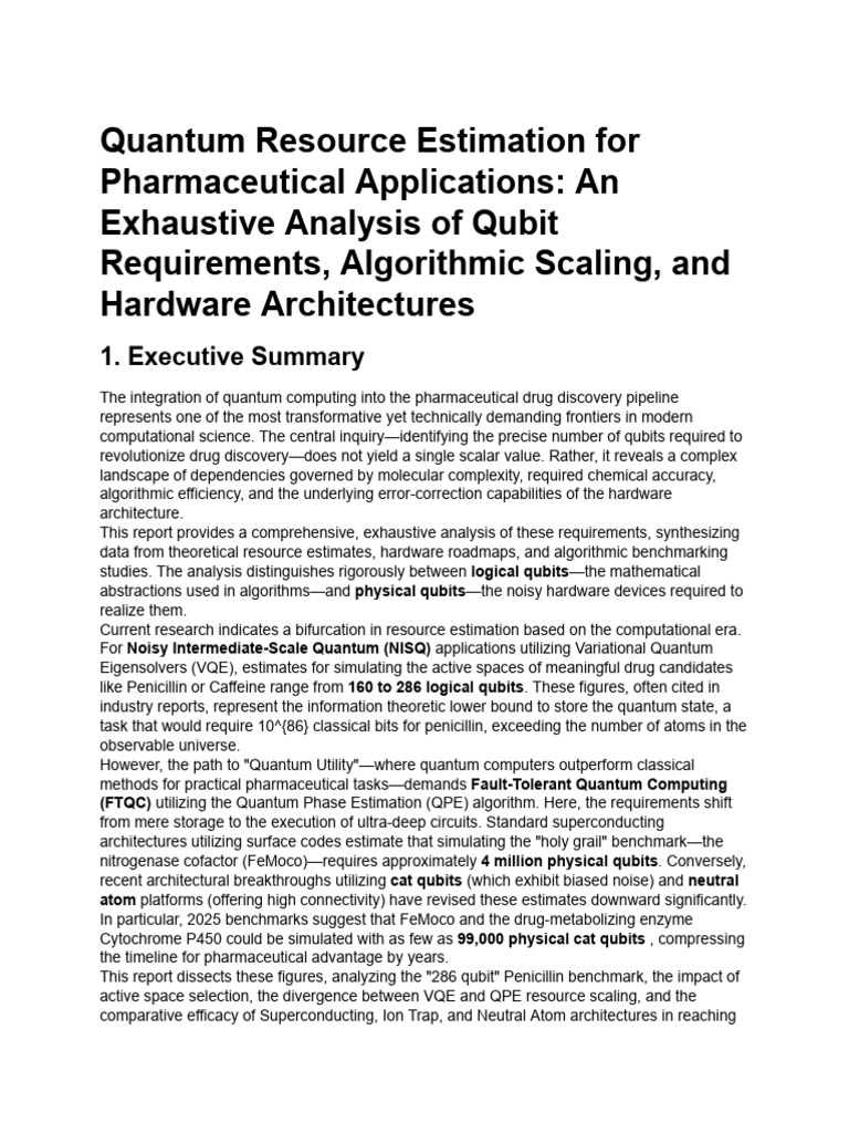 Qubits For Drug Discovery | PDF | Quantum Computing | Cytochrome P450