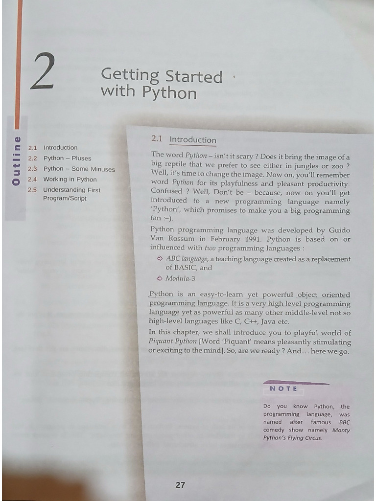 Chapter 2 Getting Started With Python | PDF