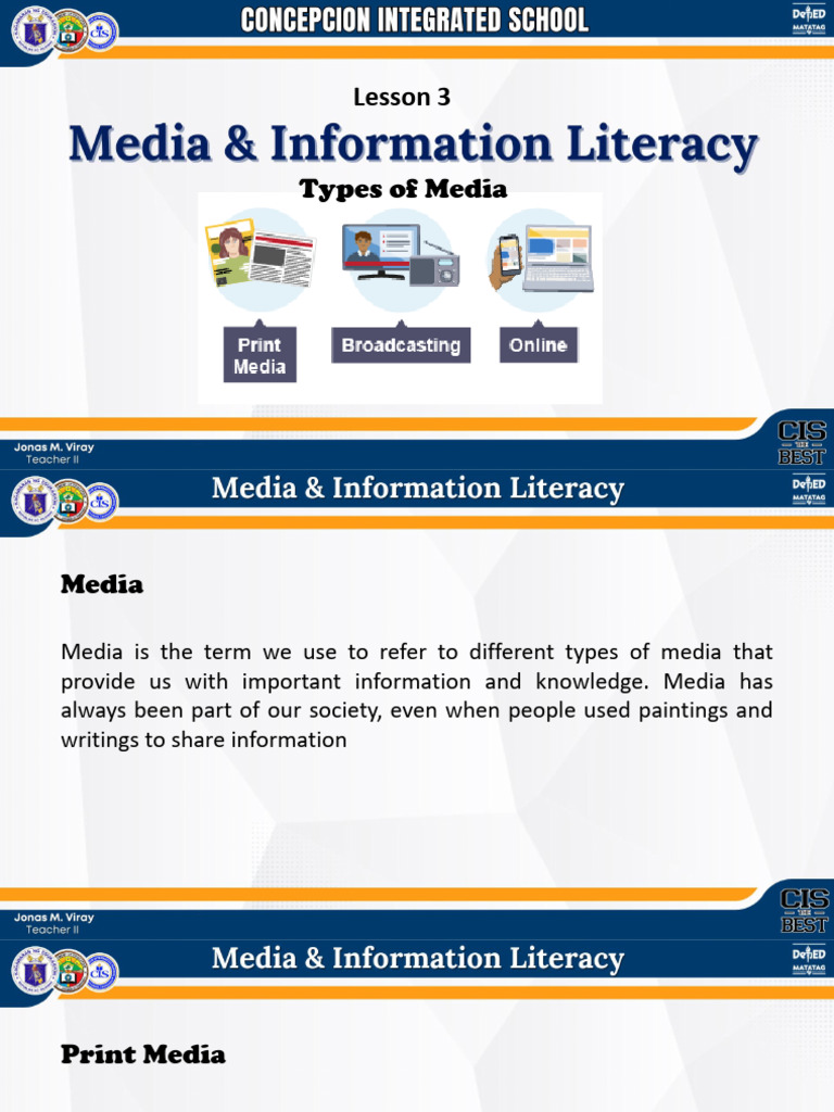 Lesson 3 Types of Media 1 | PDF