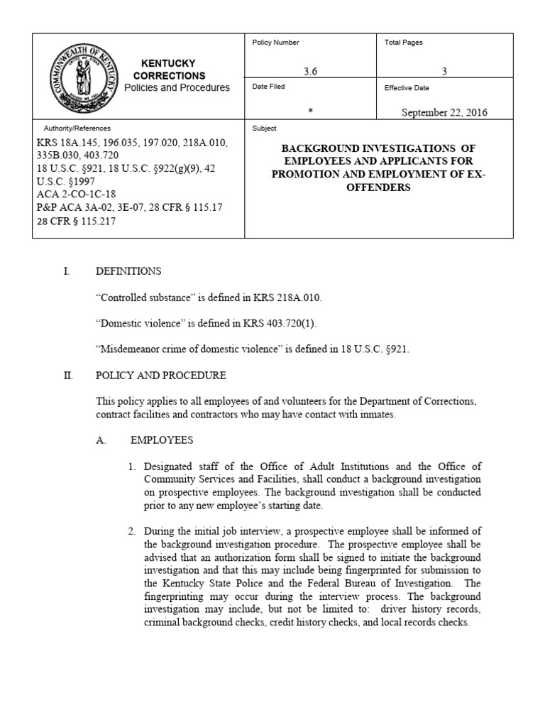 1 - CPP 3.6 and Authorization Form | PDF | Background Check | Title 18 ...