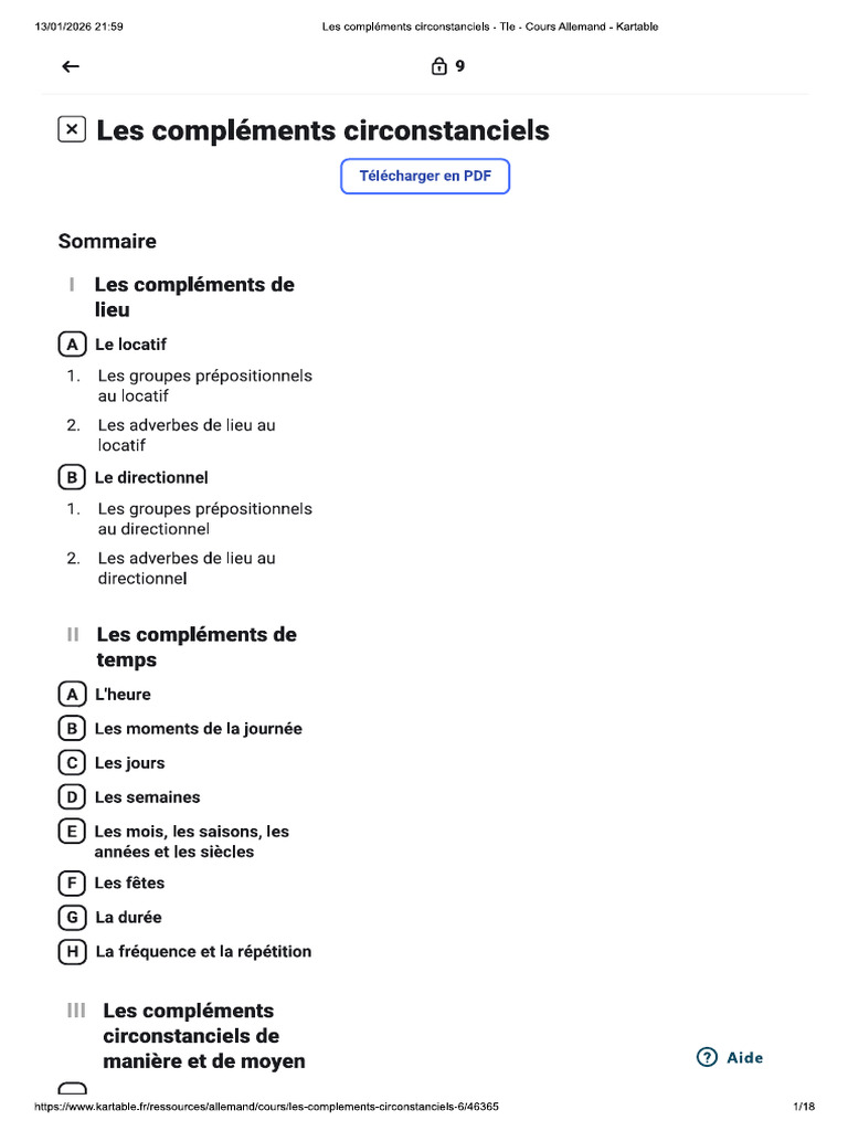 Complements Circonstanciels | PDF