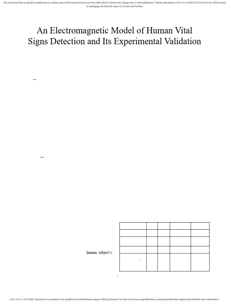 An Electromagnetic Model of Human Vital Signs Detection and Its ...