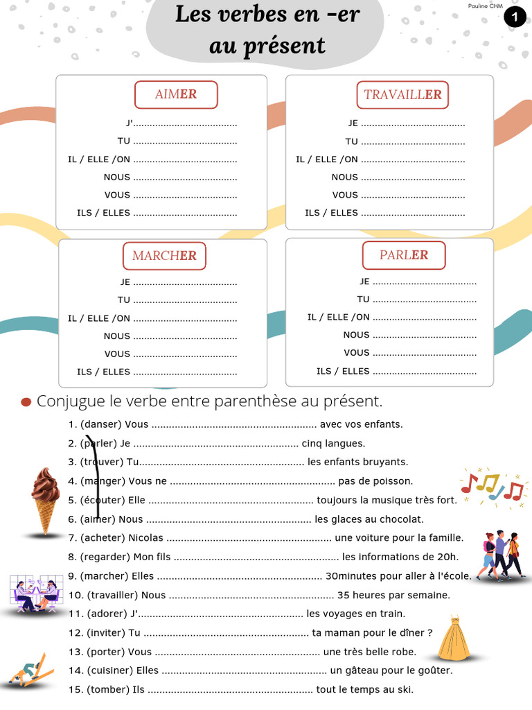 Les Verbes en - Er Au Présent | PDF | Échecs | Théorie (échecs)