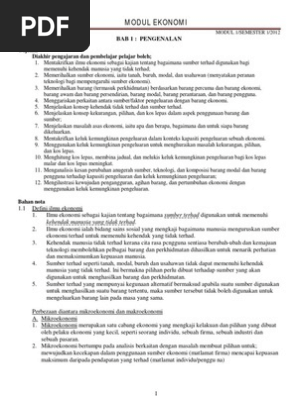 Ekonomi Stpm Kertas 1 1 Pdf