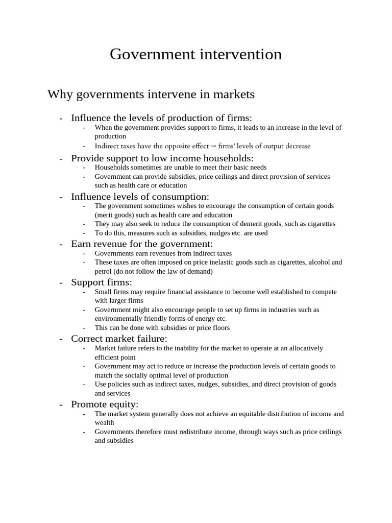 Government Intervention | PDF | Economic Surplus | Taxes