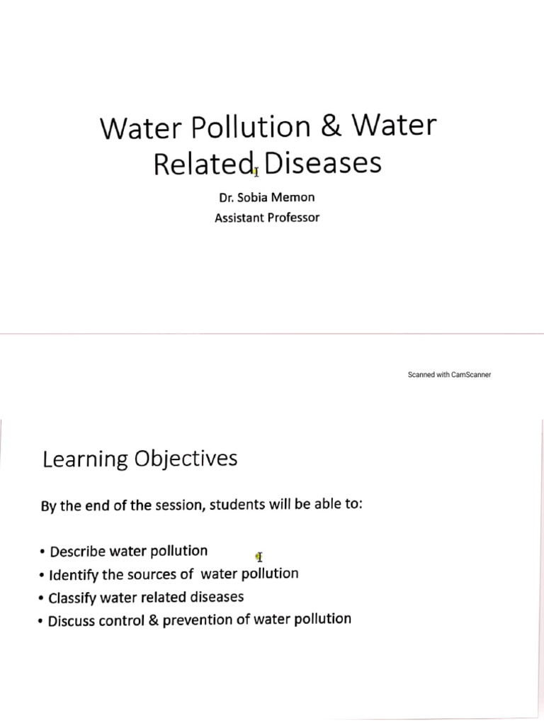 Water Pollution and Water Related Diseases | PDF