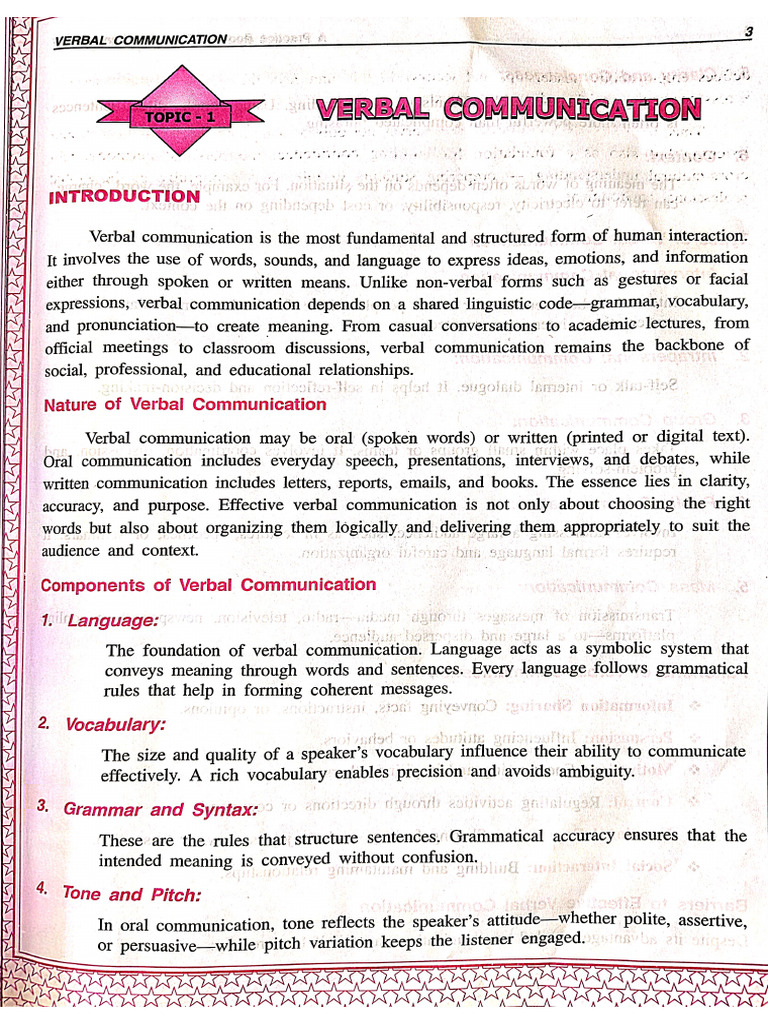Verbal Communication | PDF