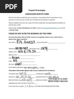 Xds Dispute Form | PDF
