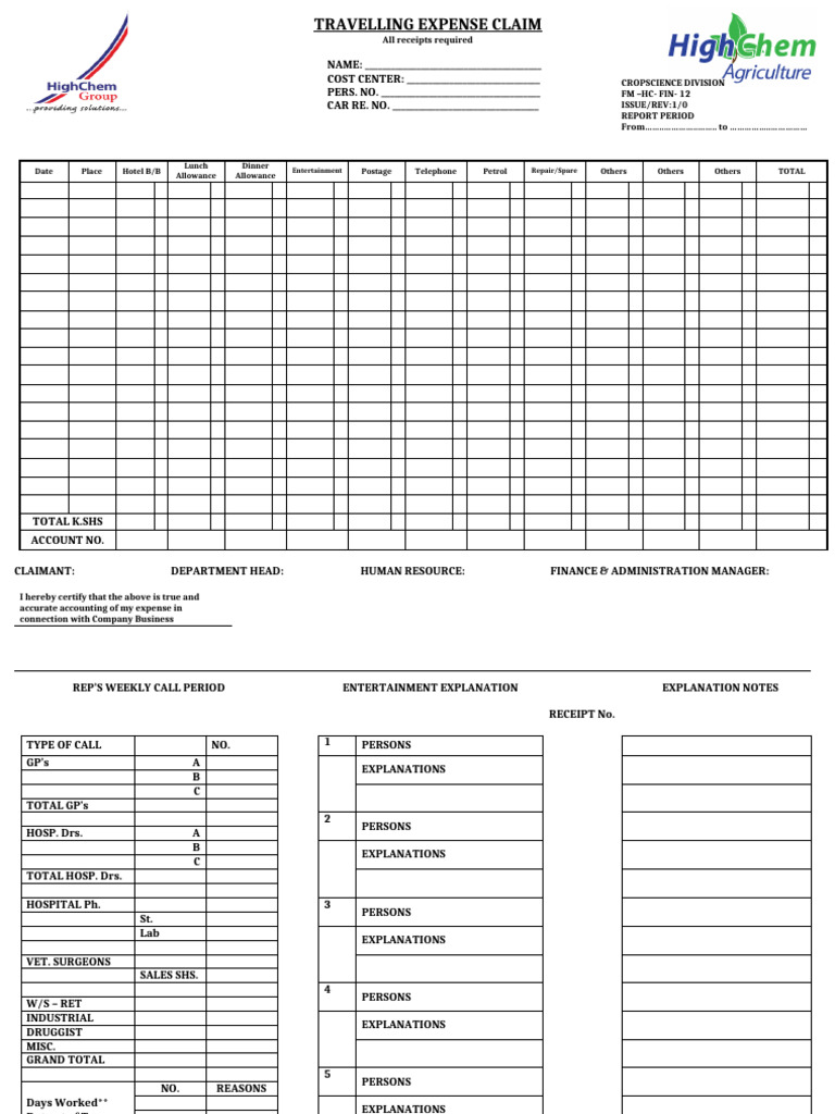 Entertainment Expense Claim | PDF