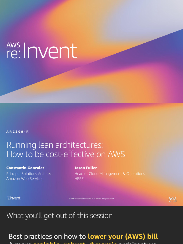 How To Be Cost-Effective On AWS ARC209-R1 | PDF | Amazon Web Services ...