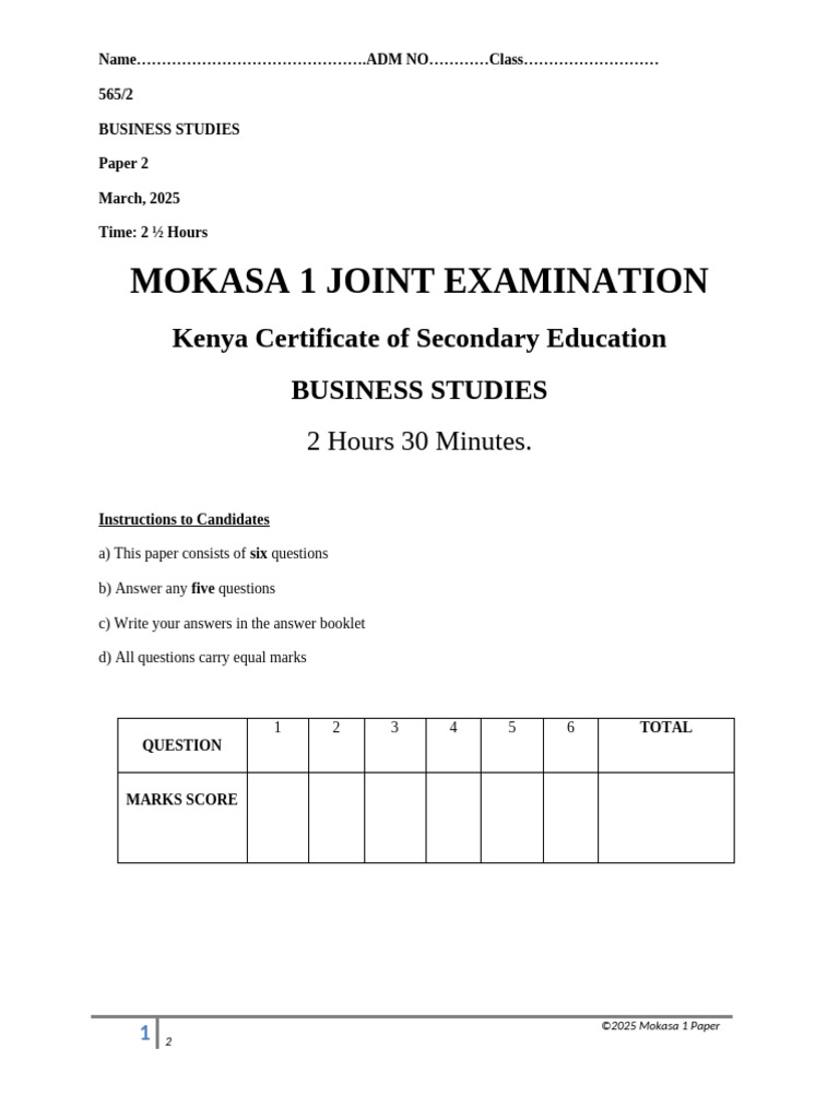 Busi P2 QS | PDF