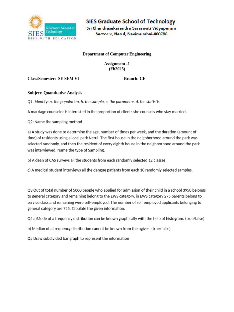 Assignment No 1 | PDF
