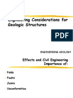 Engineering Considerations For Geologic Structures