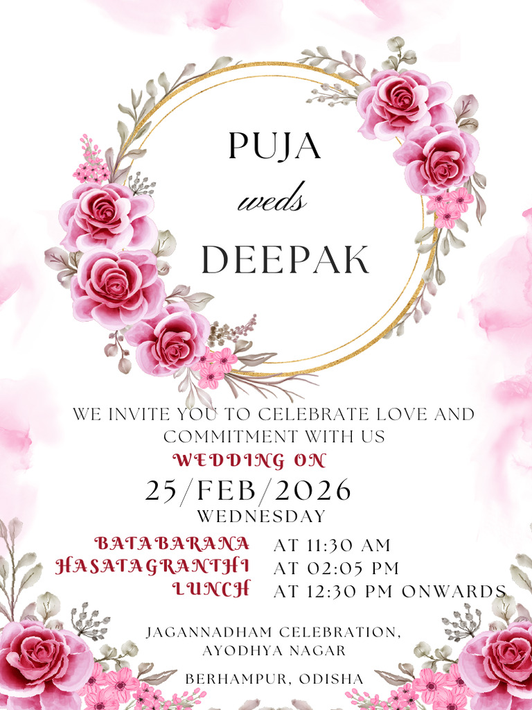 Deepak: We Invite You To Celebrate Love and Commitment With Us | PDF