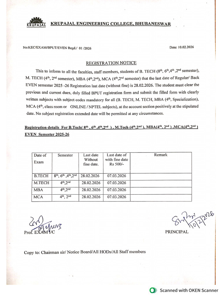 Registration Notice (2025-26) | PDF