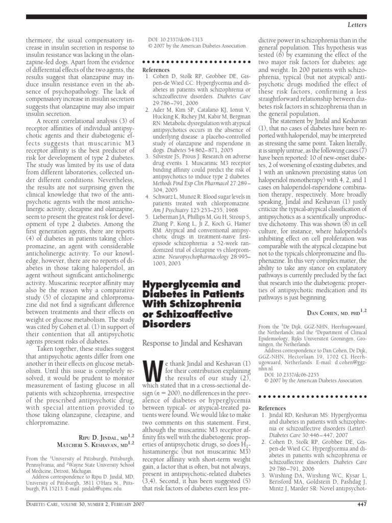 Atypical Antipsychotics, Weight Gain, Insulin Resistance & Diabetes ...