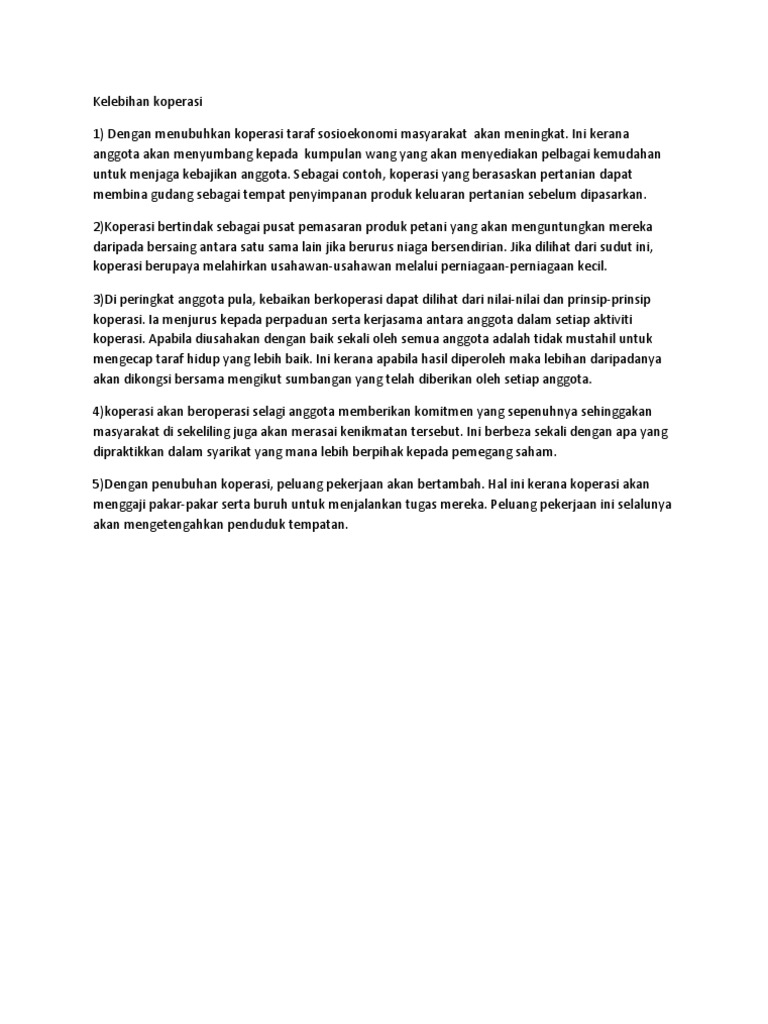 Kelebihan Koperasi Pdf
