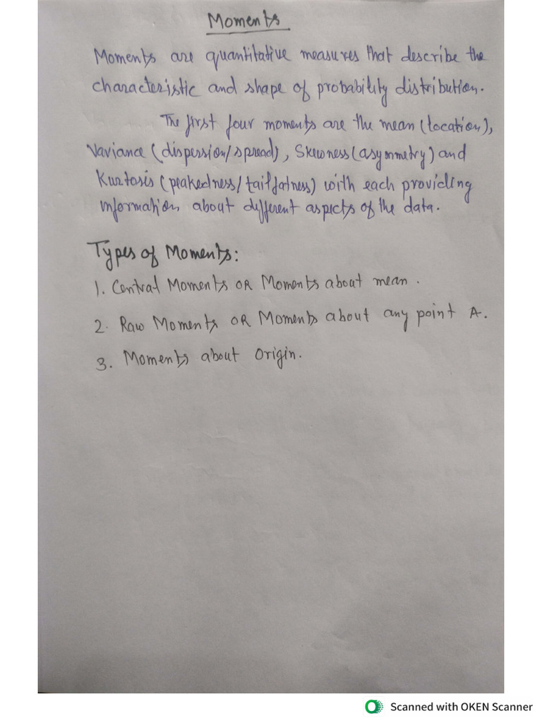 Moments Unit 3 | PDF