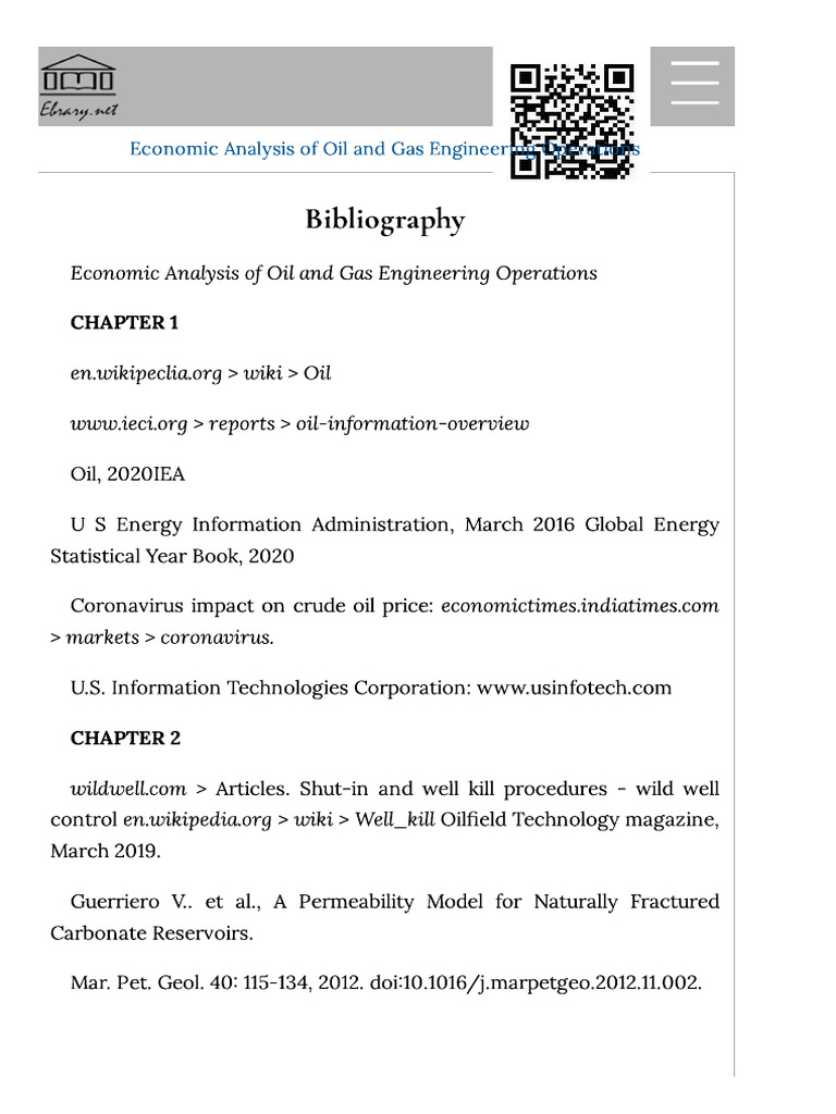 23-Bibliography - Economic Analysis of Oil and Gas Engineering ...