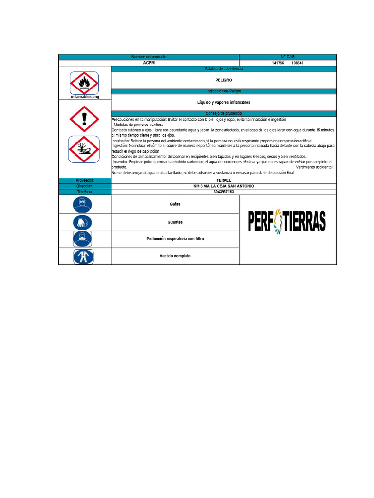 Rotulo Acpm | PDF | Agua