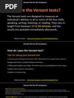 Versant 4 Skills Test Official Guide | PDF | English Language | Linguistics