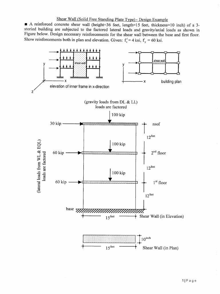 Shear Wall Design Example v2 | PDF