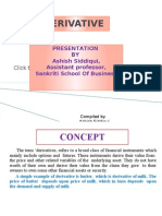 Derivative: Presentation BY Ashish Siddiqui, Assistant Professor, Sankriti School of Business