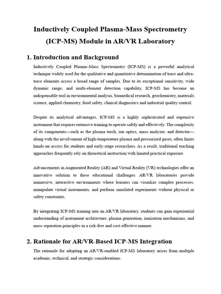 Inductively Coupled Plasma | PDF | Mass Spectrometry | Virtual Reality