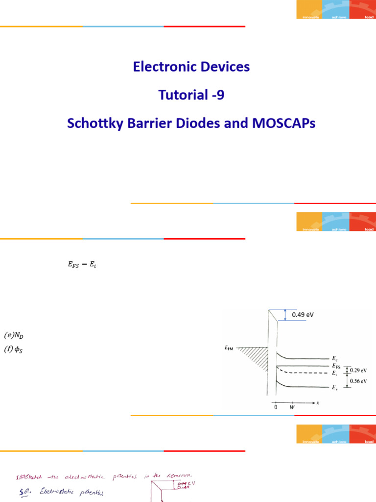 SBD - MOSCAP With Solutions | PDF | P–N Junction | Diode