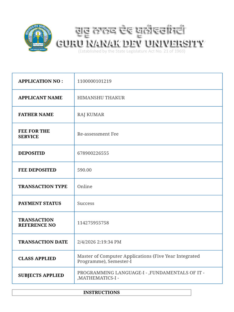 Collegeadmissions - Gndu.ac - in Reevaluation Reevaluation ...