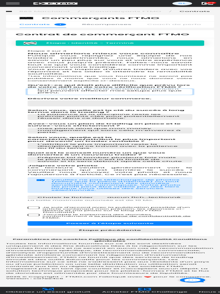 Contrats de Commerçants FTMO FTMO | PDF | Opérateur de marché