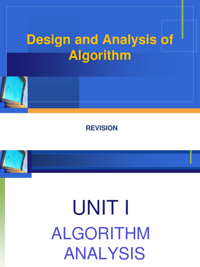 DAA PPT | Mathematical Optimization | Time Complexity