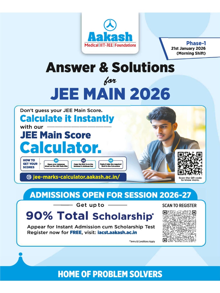 JEE Mains Jan 2026 Physics All Shifts QP&Sol | PDF