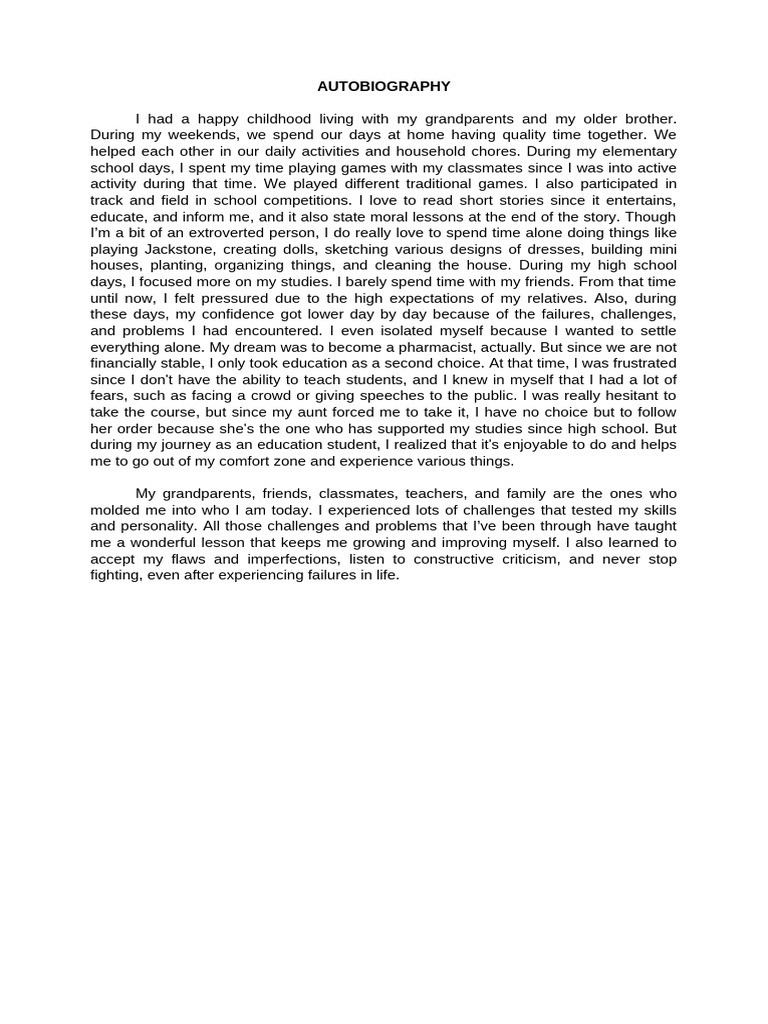 Autobiography | PDF
