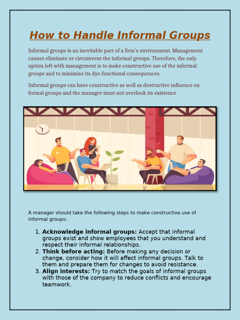 How To Handle Informal Groups | PDF | Social Psychology | Business