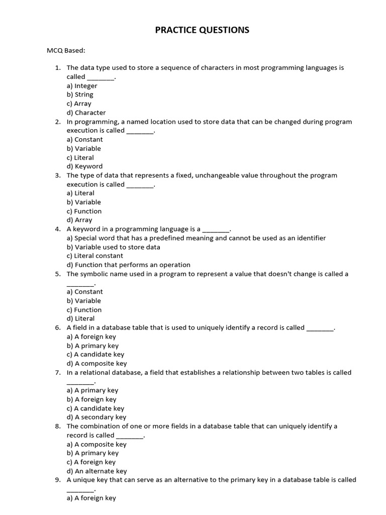 S6-IP-Practice Questions 2026 | PDF | Computing | Software Engineering