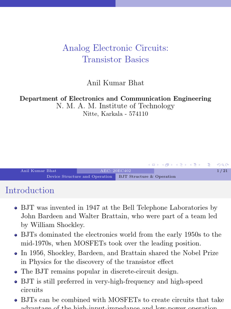 02 AEC Class | PDF | Bipolar Junction Transistor | Transistor