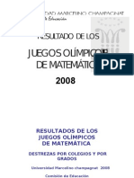 Olimpiadas de Matemáticas Colegios Maristas Del Perú 2008