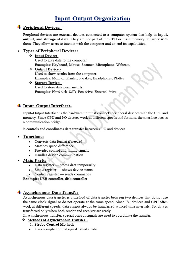 Input-Output Organization: Peripheral Devices | PDF