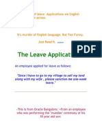 Funny Leave Application