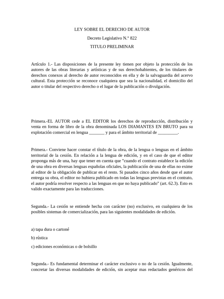 Ley Sobre El Derecho de Autor | PDF | Publicación