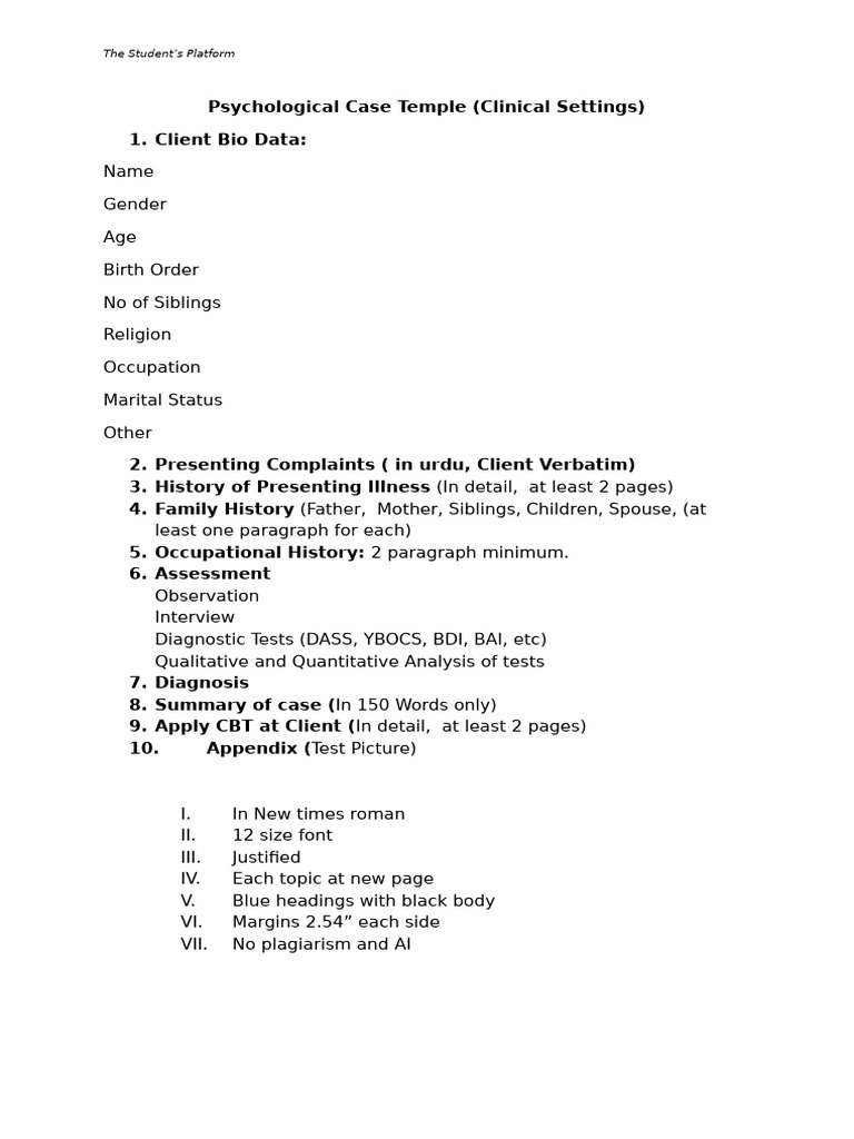 Case Report Template (Medium Level) | PDF