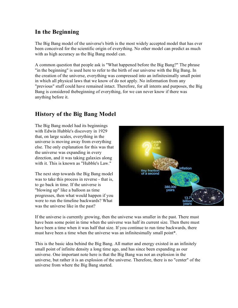Understanding the Big Bang Theory | PDF | Big Bang | Cosmic Microwave ...