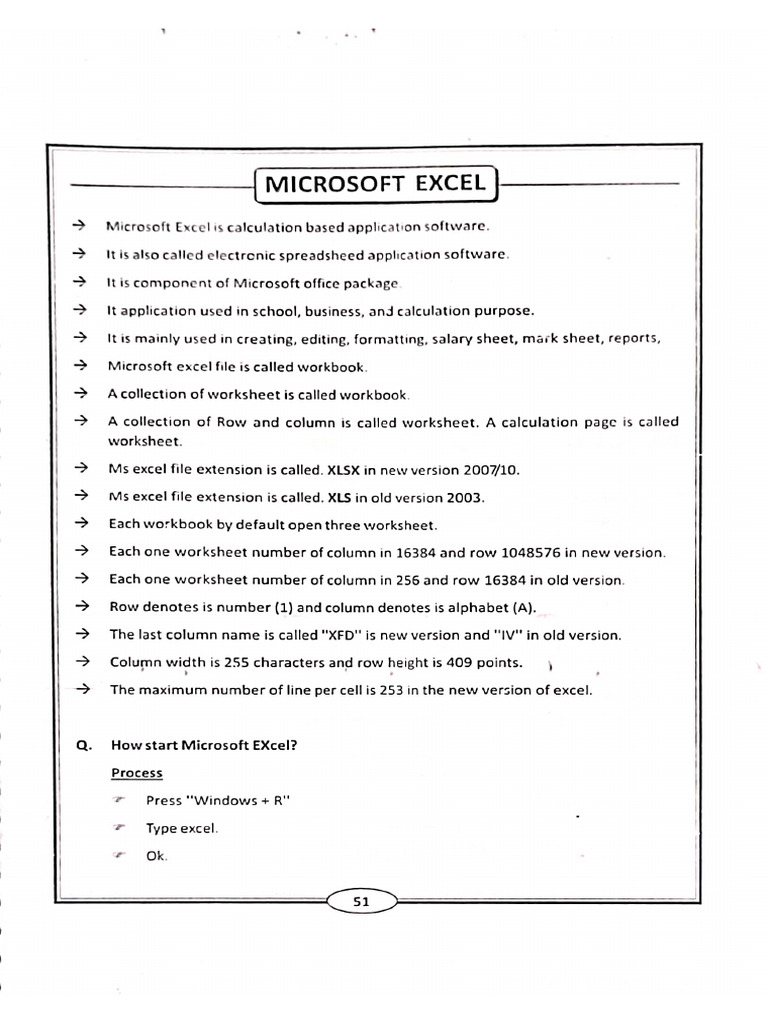 M.S Excel | PDF