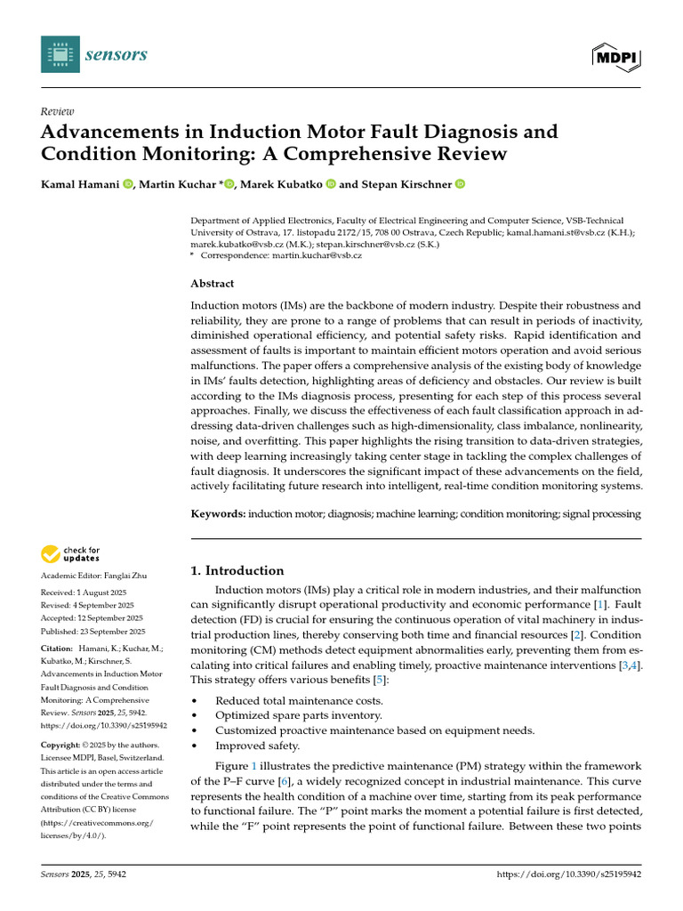 Advancements in Induction Motor Fault Diagnosis and Condition ...
