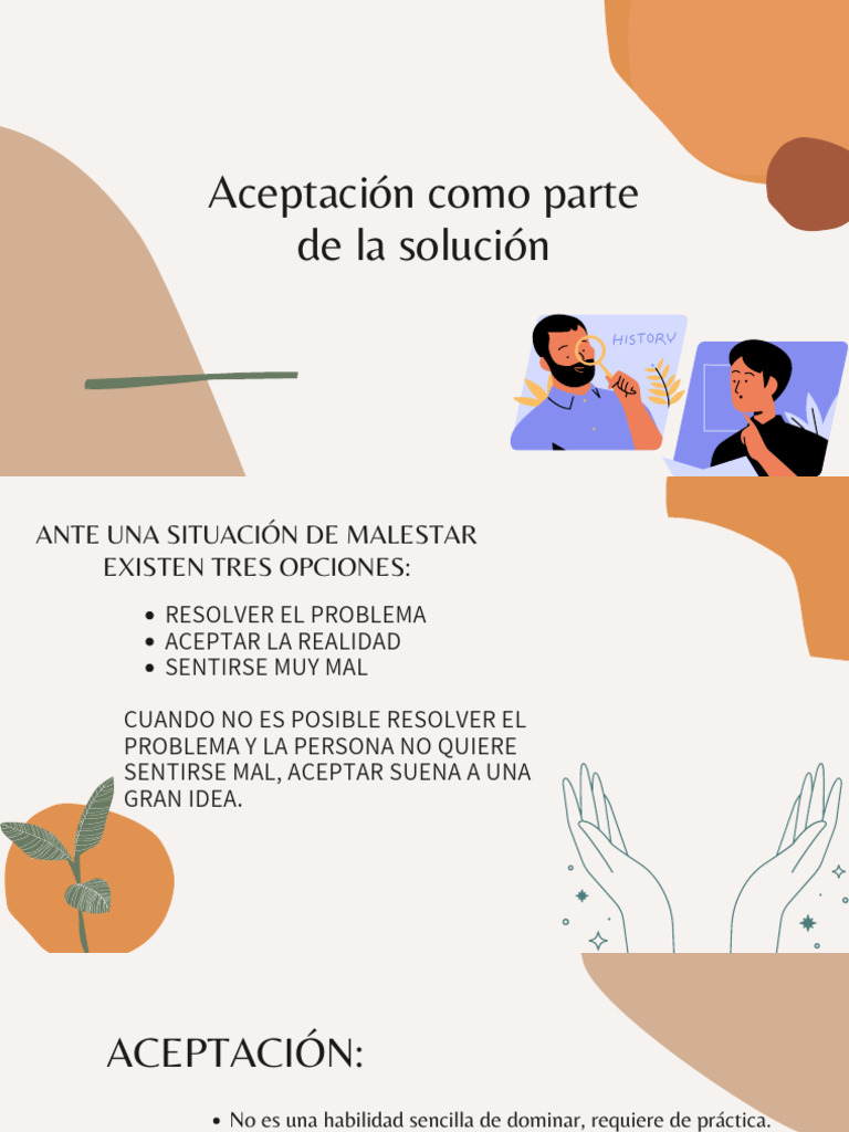 Aceptación Como Parte de La Solución | PDF