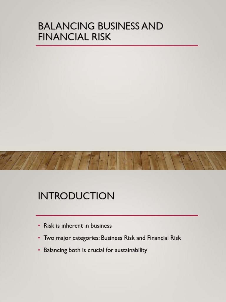 Balancing Business and Financial Risk (Autosaved) | PDF
